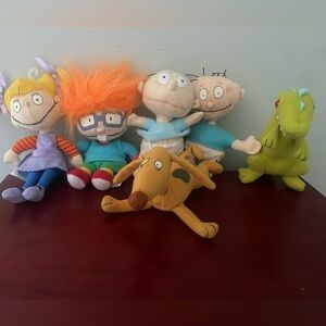 Rugrats Applause Lot  Of 6 Bean Plush Figures 1997 Nickelodeon 7”